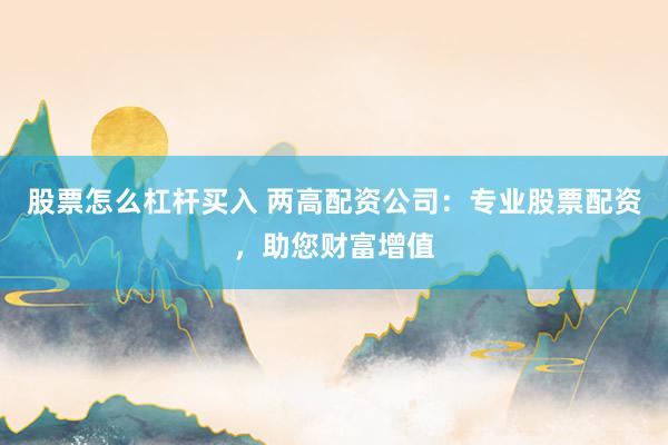 股票怎么杠杆买入 两高配资公司：专业股票配资，助您财富增值