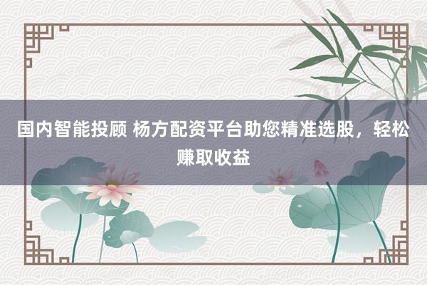 国内智能投顾 杨方配资平台助您精准选股，轻松赚取收益